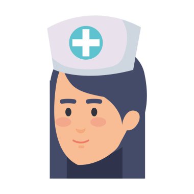 baş hemşire tıbbi karakter vektör çizim tasarımı