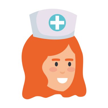 baş hemşire tıbbi karakter vektör çizim tasarımı