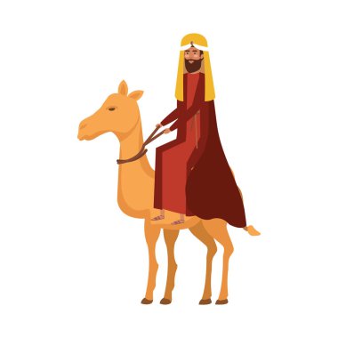 Bilge Kral deve yemlik karakter vektör çizim tasarım