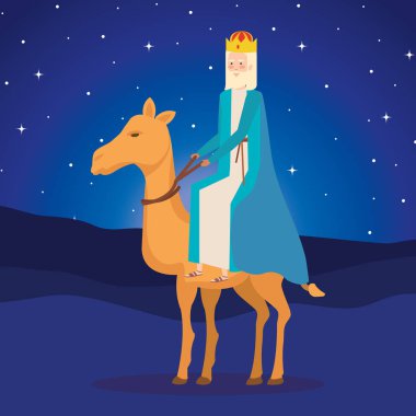 Bilge Kral deve yemlik karakter vektör çizim tasarım