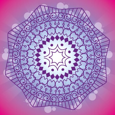 mandala vektör çizim tasarım kartıyla mutlu bayramlar