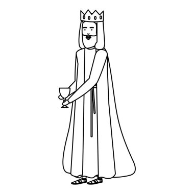 bilge adam yemlik karakter vektör çizim tasarımı