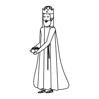 bilge adam yemlik karakter vektör çizim tasarımı