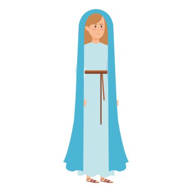 şirin mary bakire karakter vektör çizim tasarımı