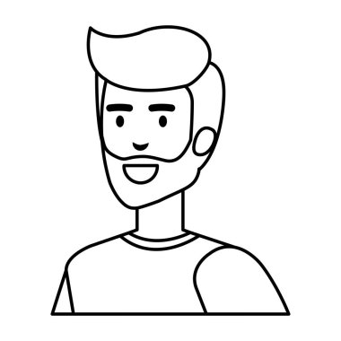 Noel kazağı vektör çizim tasarım ile genç adam