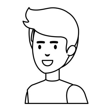 Noel kazağı vektör çizim tasarım ile genç adam