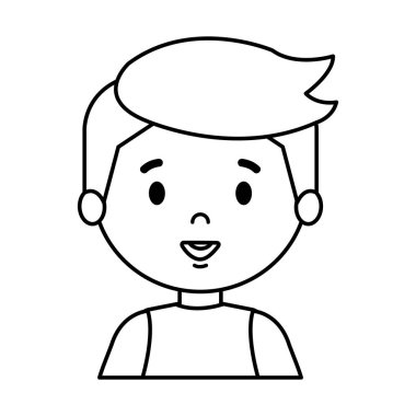 kış giysileri ile küçük çocuk vektör çizim tasarım