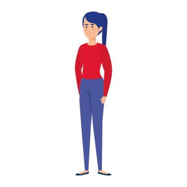 Noel kazağı vektör çizim tasarım kadınla