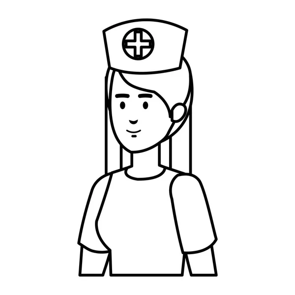 Mooie Verpleegkundige Medische Vector Illustratie Characterdesign — Stockvector