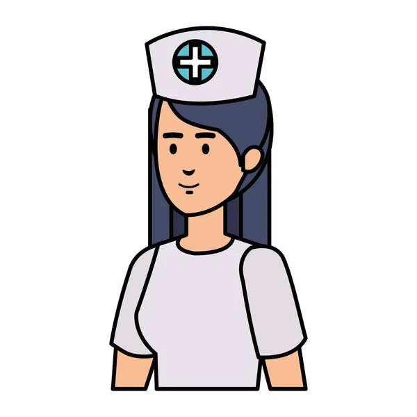 Hermoso Enfermera Carácter Médico Vector Ilustración Diseño — Vector de stock