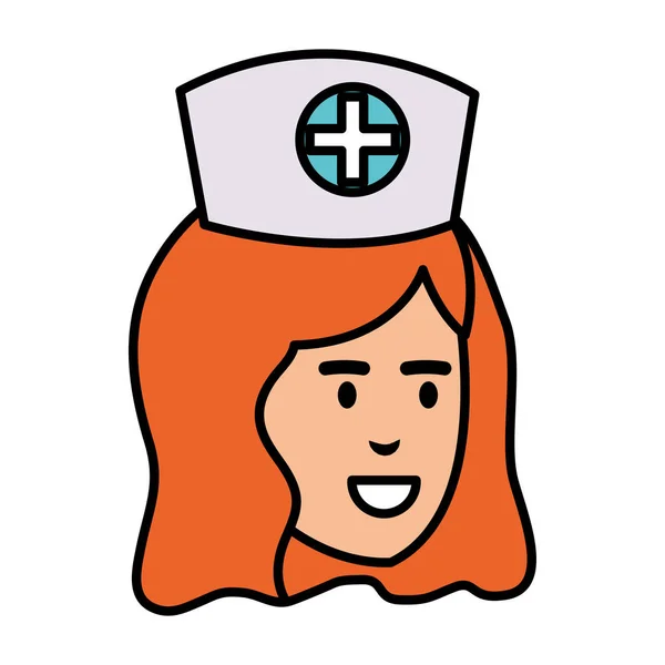 Hoofd Verpleegkundige Medische Vector Illustratie Characterdesign — Stockvector
