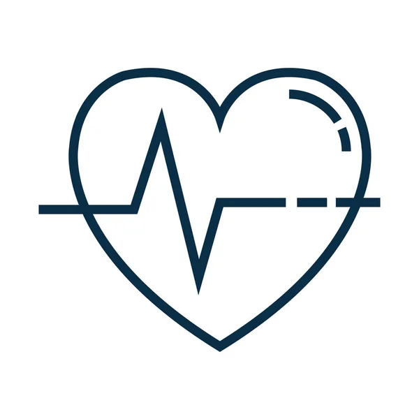 心脏病学心分离图标矢量插图设计 — 图库矢量图片