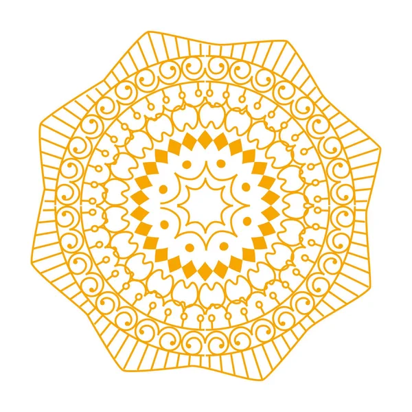 Mandala Vektör Çizim Tasarım Kartıyla Mutlu Bayramlar — Stok Vektör