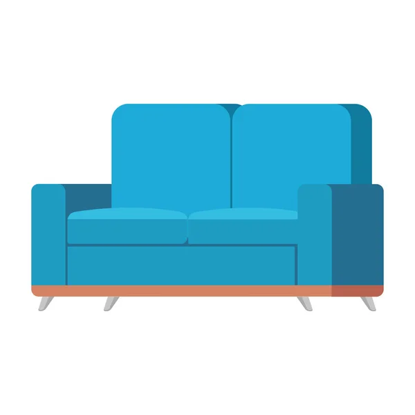 Sofa Livingroom Isolated Icon Vector Illustration Design — Stock Vector