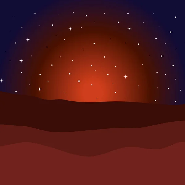 沙漠夜间马槽场景背景向量插图设计 — 图库矢量图片