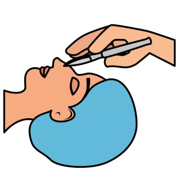 Plastik cerrahi vektör çizim tasarım kadında