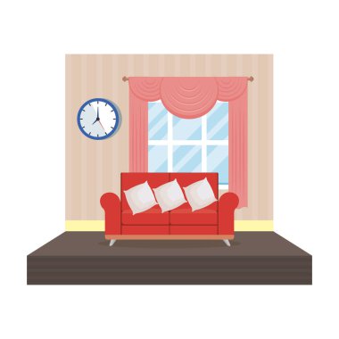 ev salon yer sahne vektör çizim tasarım