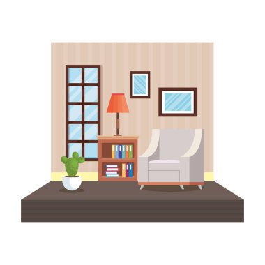 ev salon yer sahne vektör çizim tasarım