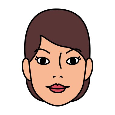 güzel ve Genç baş kadın vektör çizim tasarım