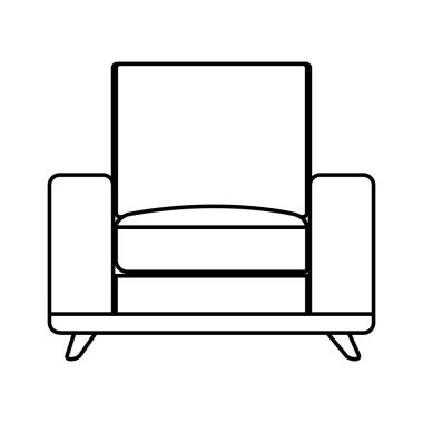 kanepe oturma simge vektör illüstrasyon izole
