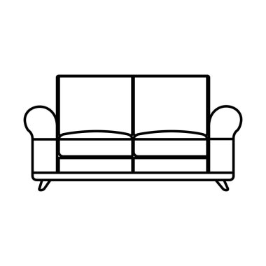 kanepe oturma simge vektör illüstrasyon izole