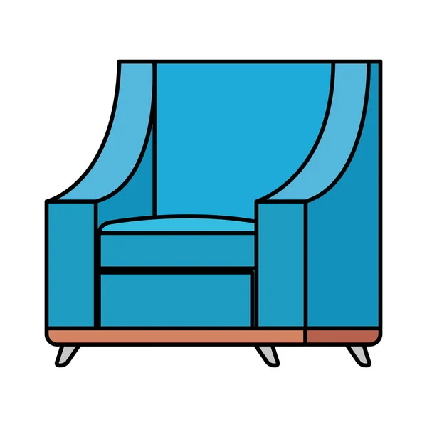 Pohovka Obývací Pokoj Samostatný Ikonu Vektorové Ilustrace Design — Stockový vektor