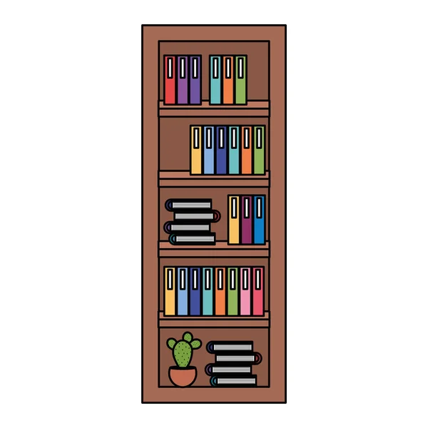 Library Shelving Isolated Icon Vector Illustration Design — Stock Vector