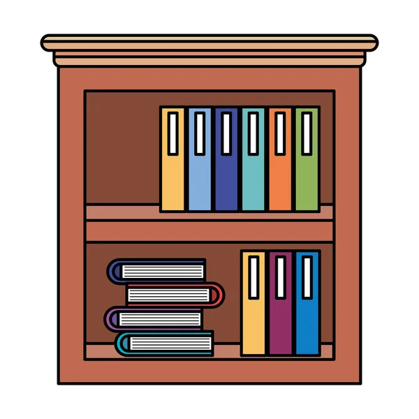 Bibliotheek Rekken Geïsoleerd Pictogram Vector Illustratie Ontwerp — Stockvector