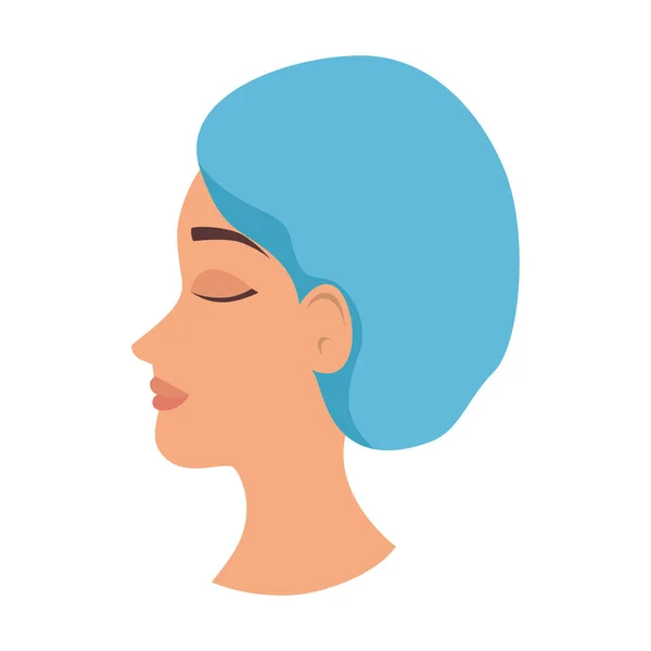 Perfil Mujer Con Nariz Fea Cirugía Tapa Vector Ilustración — Archivo Imágenes Vectoriales