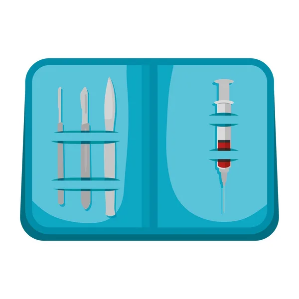 Chirurgische Kit Tools Iconen Vector Illustratie Ontwerp — Stockvector
