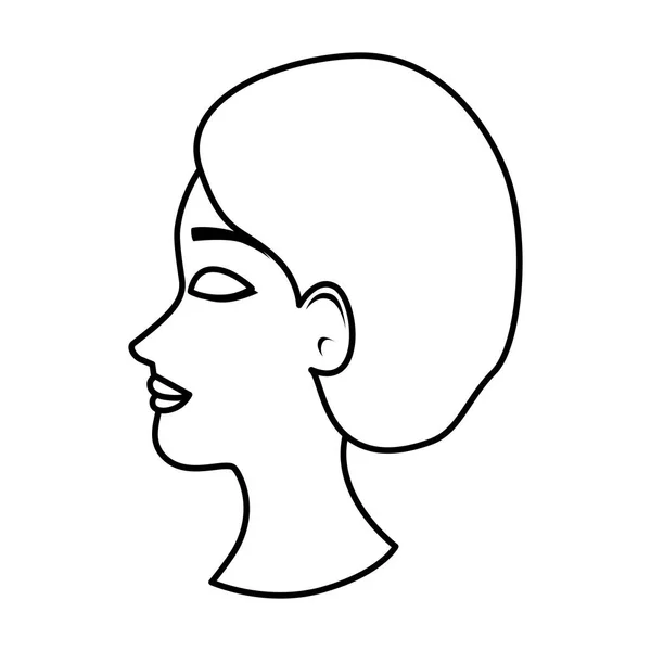 Profile Woman Ugly Nose Surgery Cap Vector Illustration — Stock Vector