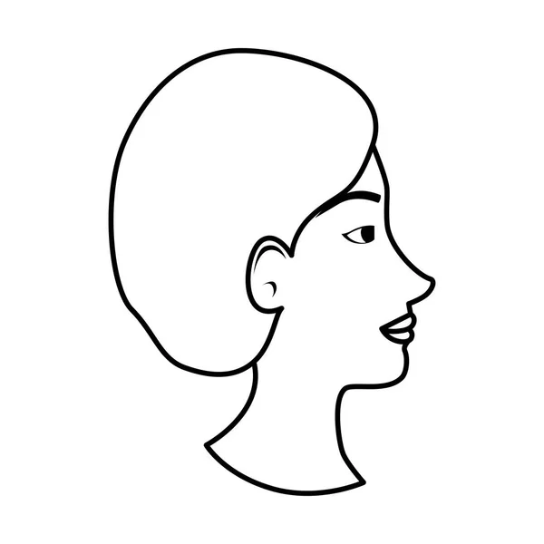Profil Ženy Ošklivý Nos Chirurgii Cap Vektorové Ilustrace — Stockový vektor