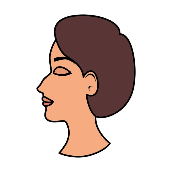 Profile Woman Ugly Nose Vector Illustration Design — Stock Vector