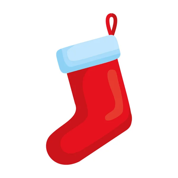 Weihnachten Socke Dekorative Symbol Vektor Illustration Design — Stockvektor