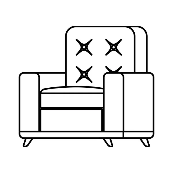 Sofa Wohnzimmer Isoliert Symbol Vektor Illustration Design — Stockvektor