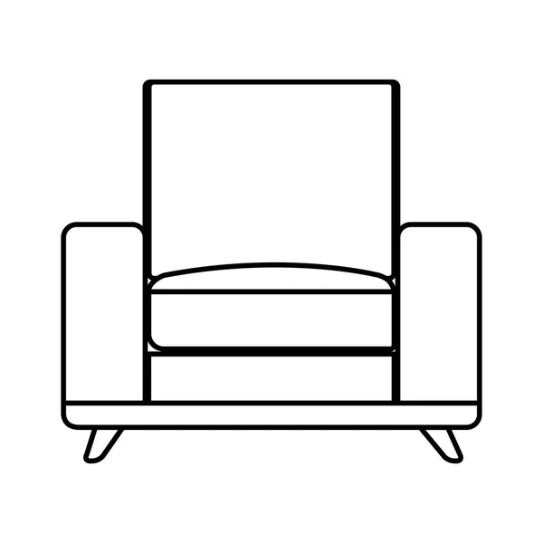 Sofa Woonkamer Geïsoleerd Pictogram Vector Illustratie Ontwerp — Stockvector