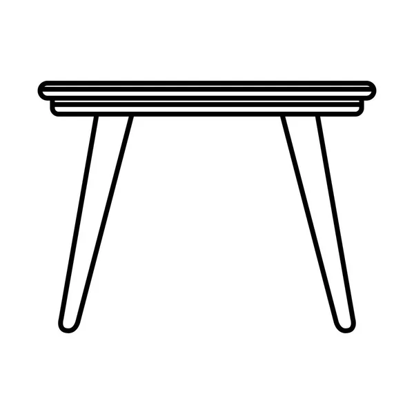 Houten Tafel Geïsoleerd Pictogram Vector Illustratie Ontwerp — Stockvector