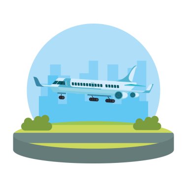 uçak uçan izole simge vektör çizim tasarım