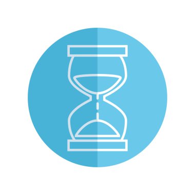 zaman kum saati izole simge vektör çizim tasarımı