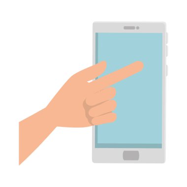 smartphone aygıt vektör çizim tasarım ile el