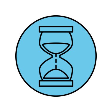 zaman kum saati izole simge vektör çizim tasarımı