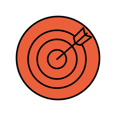 ok simgesi vektör illüstrasyon tasarımı olan hedef