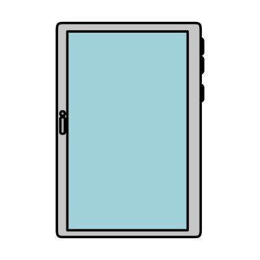 Tablet cihaz simge vektör illüstrasyon izole