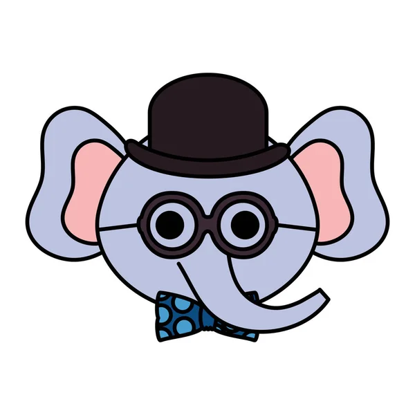 Cute Little Elephant Character Vector Illustration Design — Stock Vector