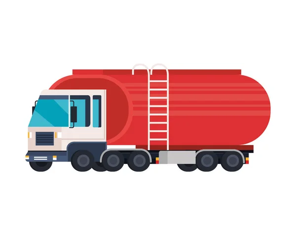 Tankwagen Logistik Service Vektor Illustration Design — Stockvektor