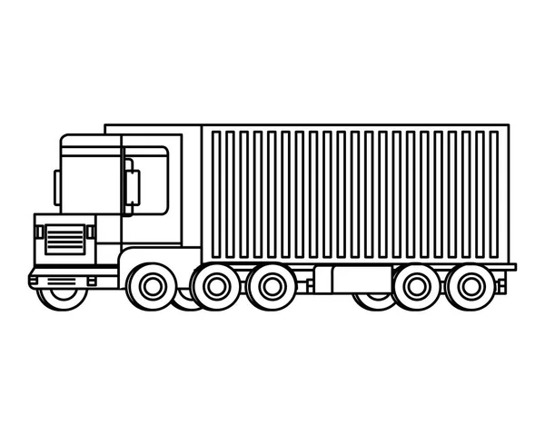 Servizio Consegna Camion Veicolo Vettore Illustrazione Design — Vettoriale Stock