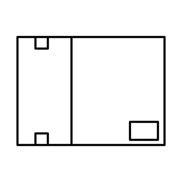 Caixa Caixa Embalagem Ícone Vetor Ilustração Design —  Vetores de Stock
