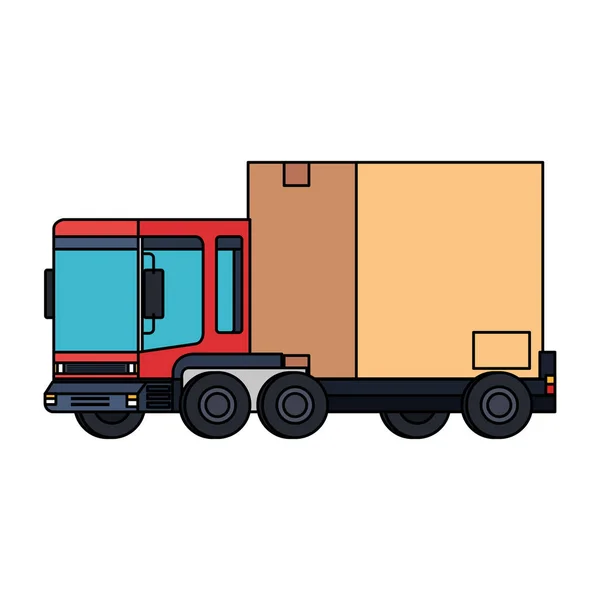 送货服务卡车车辆矢量图解设计 — 图库矢量图片