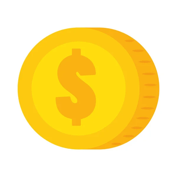 硬币钱孤立图标矢量插图设计 — 图库矢量图片