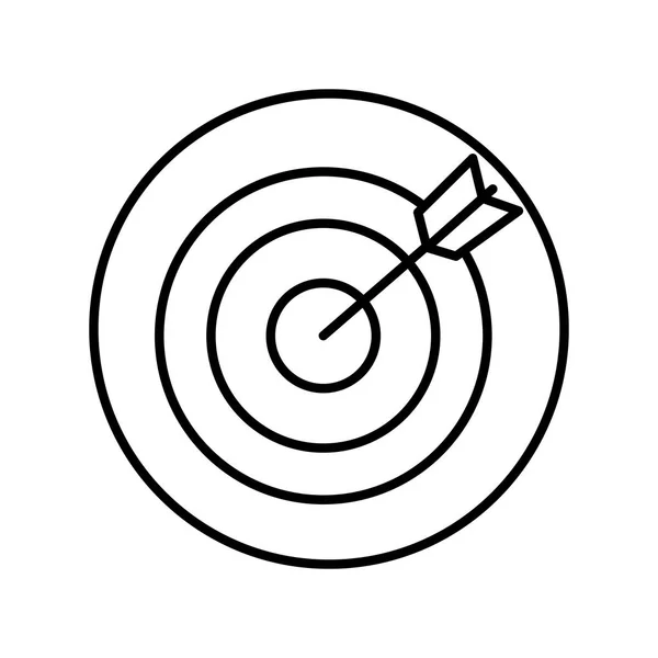 Cible Avec Icône Flèche Vectoriel Illustration Design — Image vectorielle